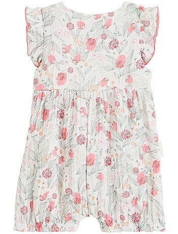 Barboteuse bébé en gaze de coton Anaelle