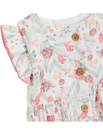 Barboteuse bébé en gaze de coton Anaelle