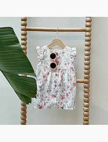 Barboteuse bébé en gaze de coton Anaelle