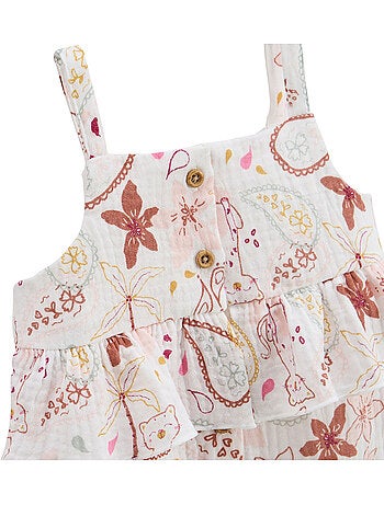 Barboteuse bébé en gaze de coton Arizona