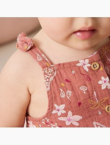 Barboteuse bébé en gaze de coton Arizona