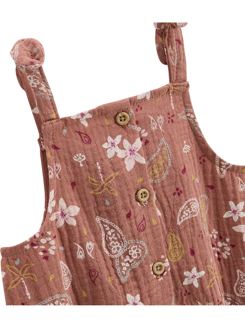 Barboteuse bébé en gaze de coton Arizona Rose foncé - Kiabi