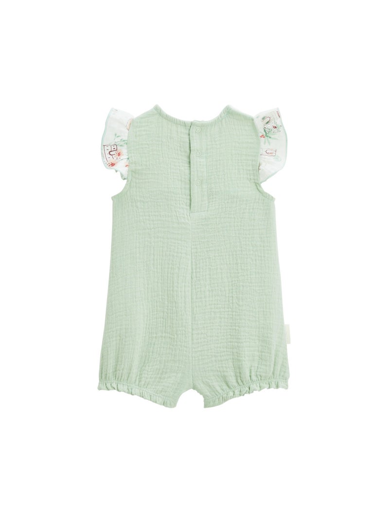 Barboteuse bébé en gaze de coton Arya Ecru - Kiabi