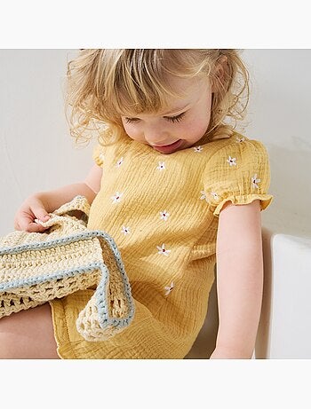 Barboteuse bébé en gaze de coton Camila