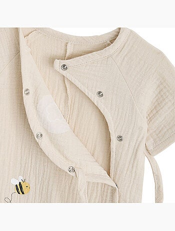 Barboteuse bébé en gaze de coton Eden