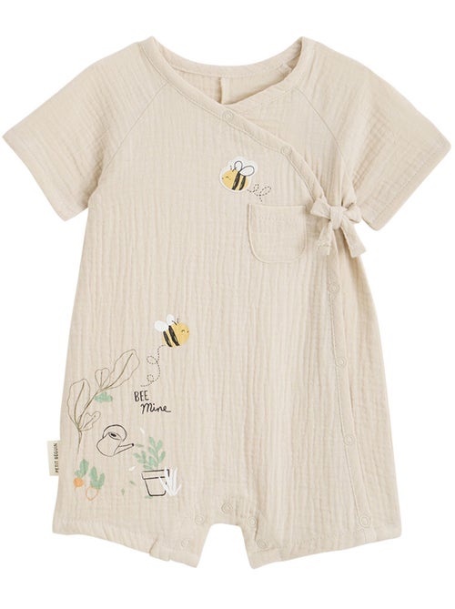 Barboteuse bébé en gaze de coton Eden - Kiabi