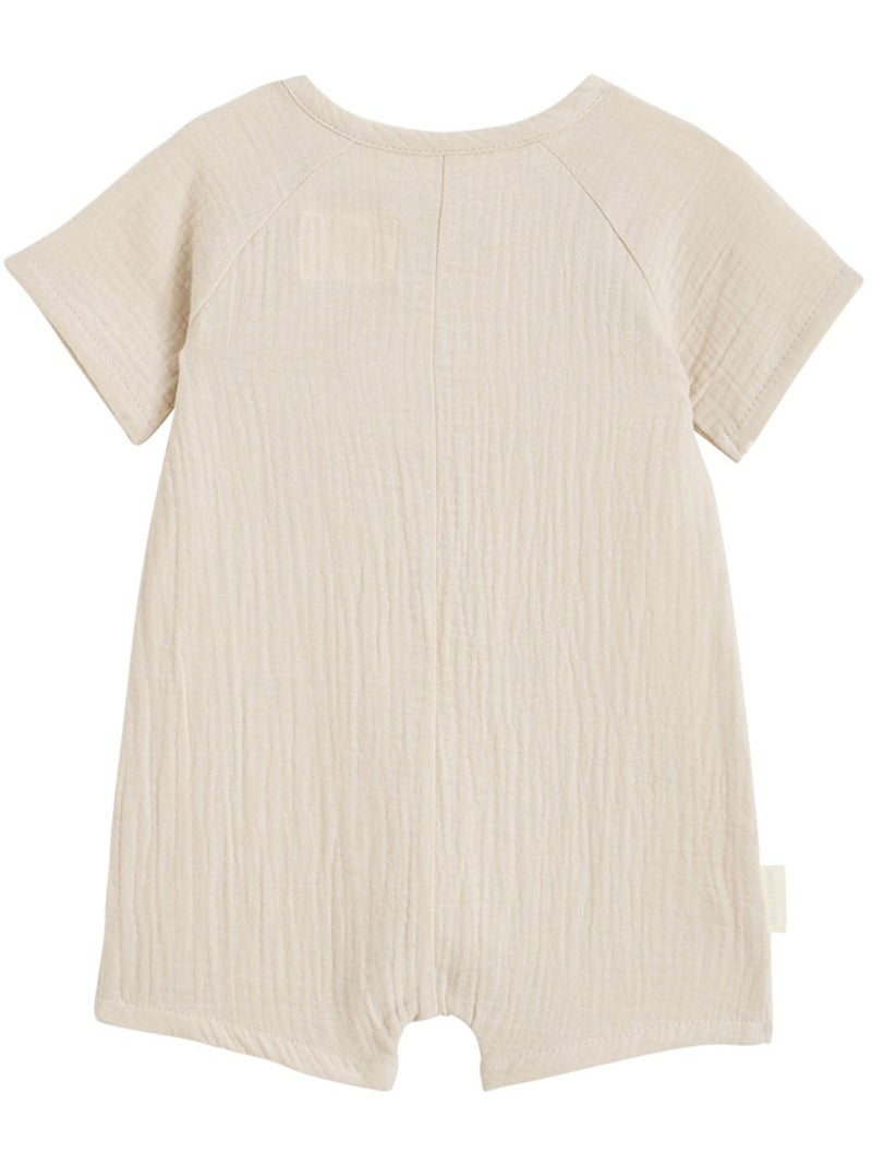 Barboteuse bébé en gaze de coton Eden Beige - Kiabi