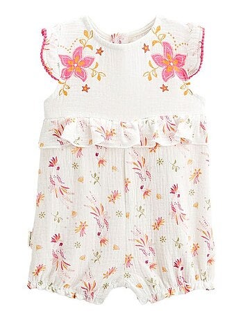 Barboteuse bébé en gaze de coton Fiesta