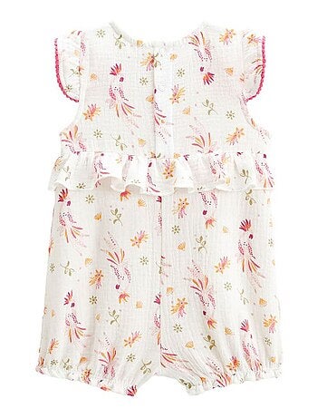Barboteuse bébé en gaze de coton Fiesta