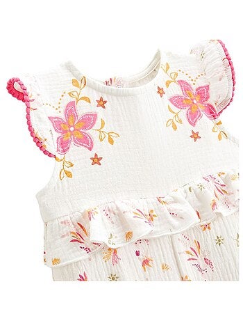 Barboteuse bébé en gaze de coton Fiesta