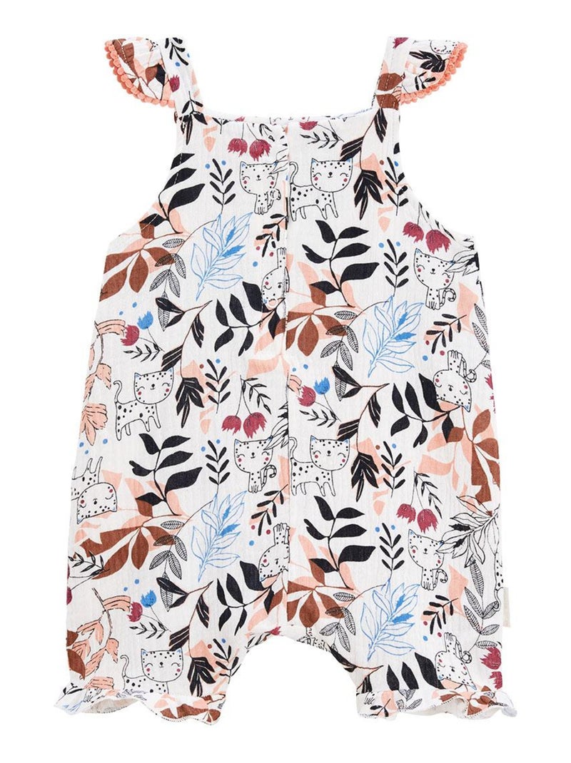 Barboteuse bébé en gaze de coton Imany Ecru - Kiabi