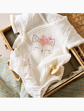 Barboteuse bébé en gaze de coton Louison