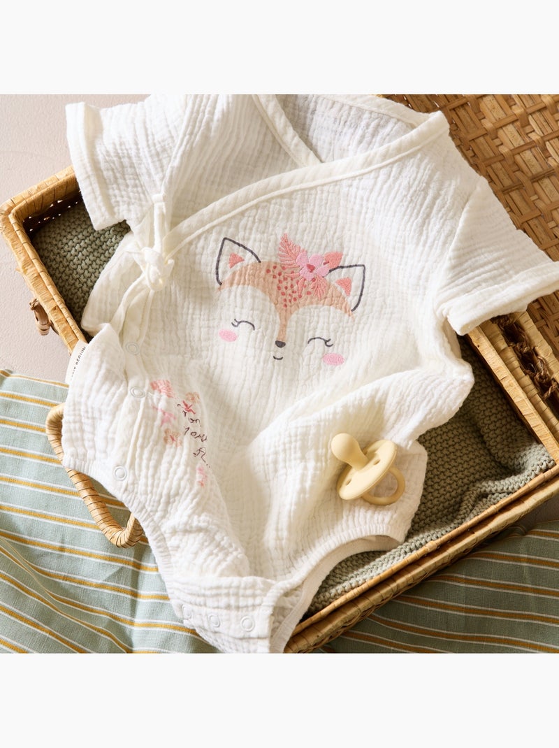 Barboteuse bébé en gaze de coton Louison Ecru - Kiabi