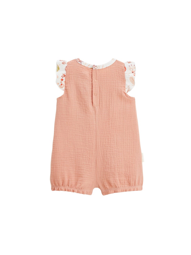 Barboteuse bébé en gaze de coton Mindanao Rose - Kiabi