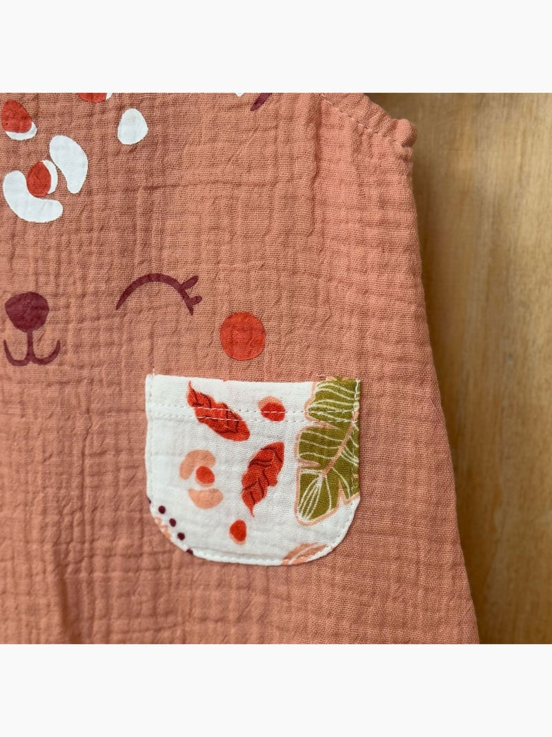 Barboteuse bébé en gaze de coton Mindanao Rose - Kiabi