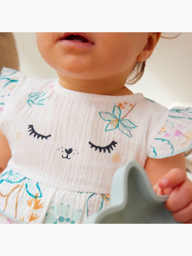 Barboteuse bébé en gaze de coton Patroika Vert - Kiabi