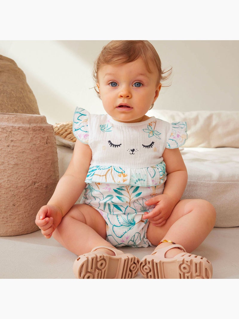 Barboteuse bébé en gaze de coton Patroika Vert - Kiabi