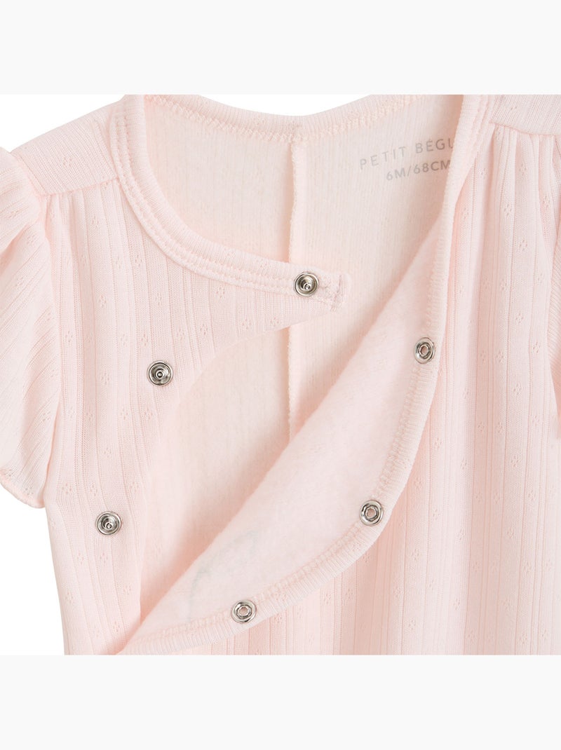 Barboteuse bébé en pointelle Badian Rose - Kiabi