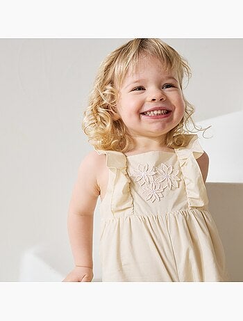 Barboteuse bébé en popeline Poésie d'été