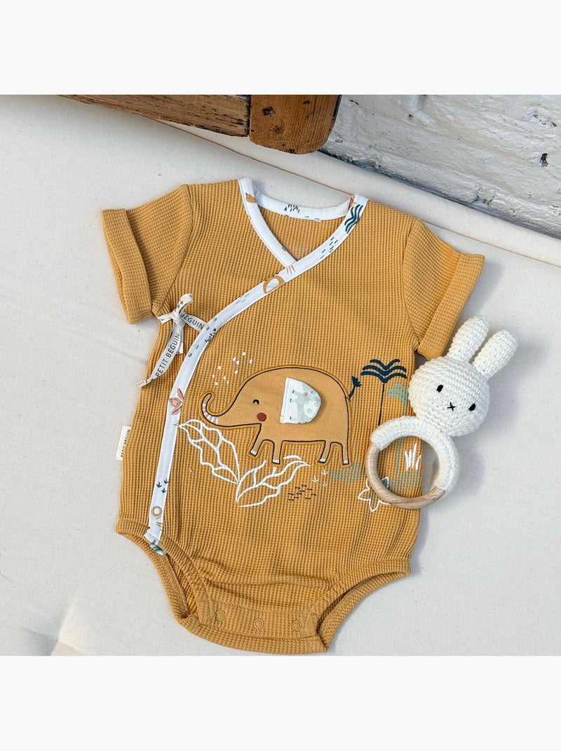 Barboteuse bébé Hawaiki Moutarde - Kiabi