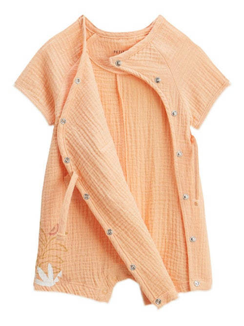 Barboteuse bébé + headband en gaze de coton Sierra - Kiabi