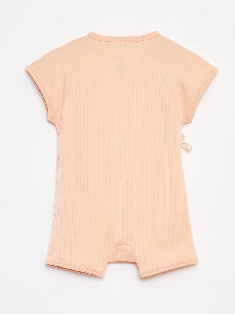 Barboteuse cache cœur - cradle to cradle ORANGE - Kiabi