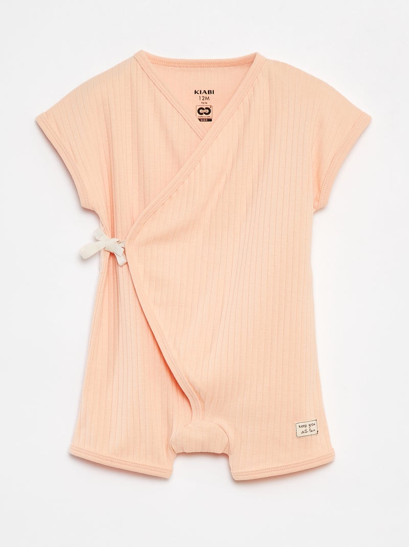Barboteuse cache cœur ORANGE - Kiabi