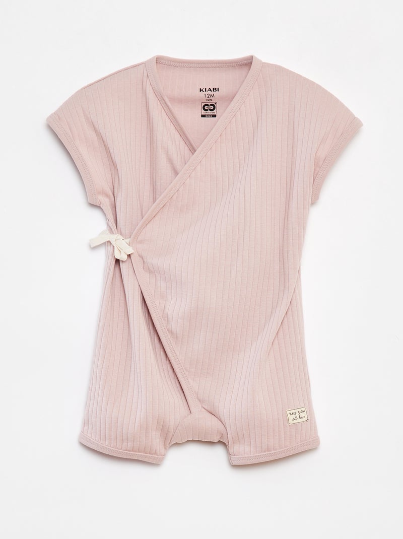 Barboteuse cache cœur ROSE - Kiabi