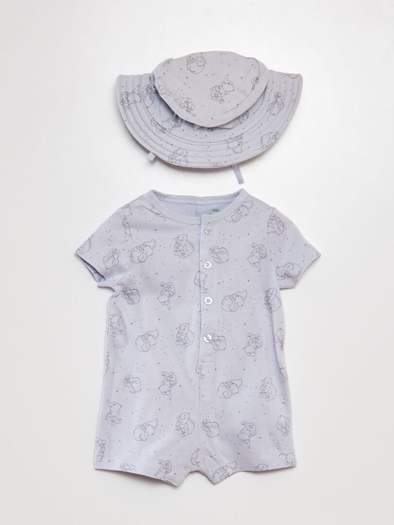 Barboteuse + chapeau 'Disney' BLEU - Kiabi