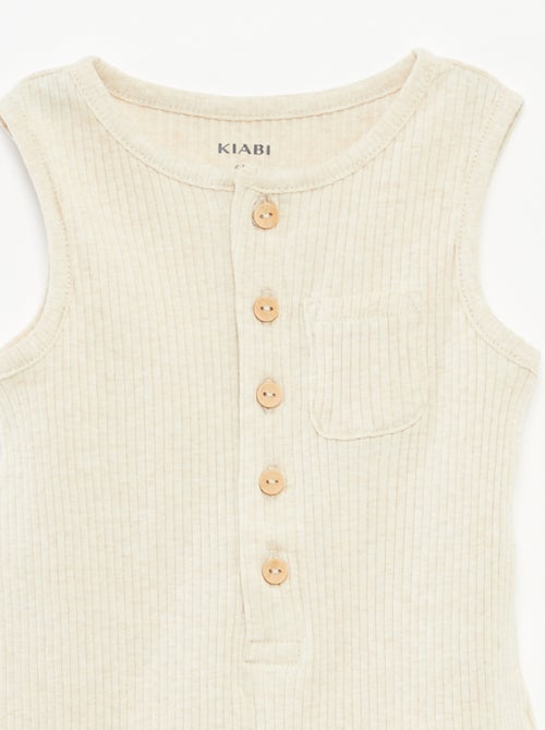 Barboteuse courte à imprimé - Kiabi