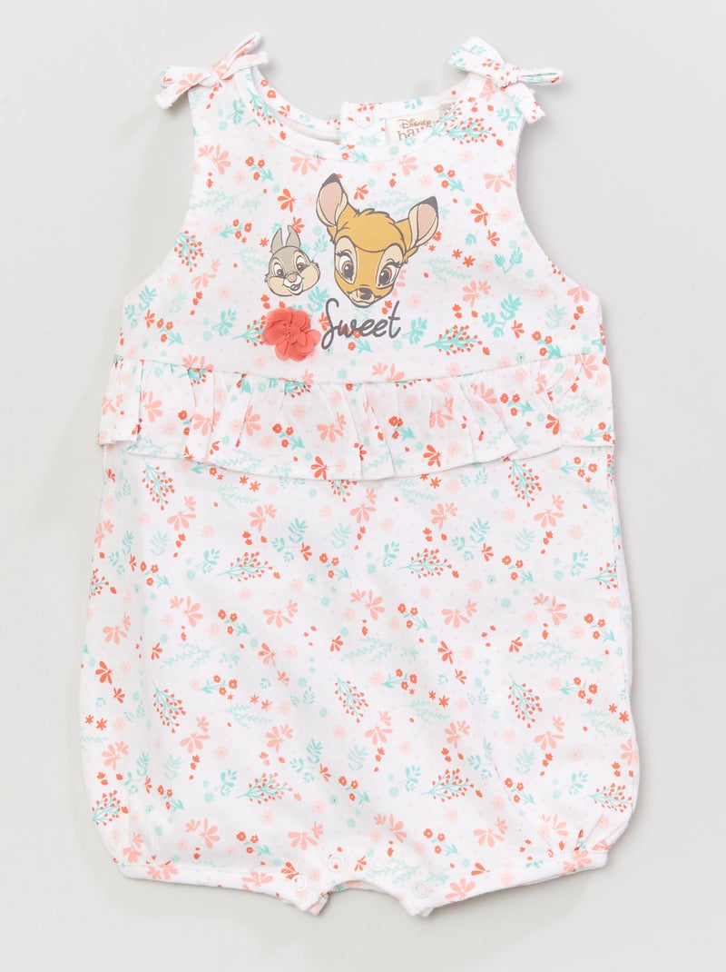 Barboteuse 'Disney' en jersey Blanc 'Bambi' - Kiabi
