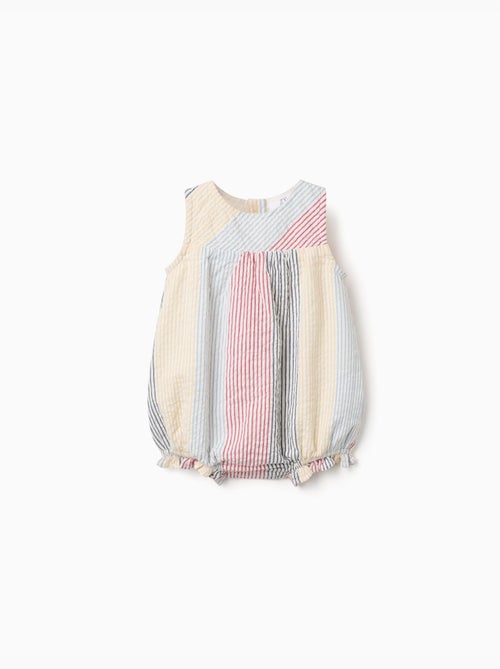 Barboteuse en coton à rayures You&Me - Kiabi Barboteuse en coton à rayures You&Me - Kiabi