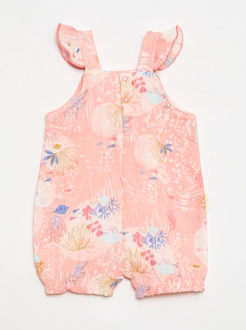 Barboteuse en gaze de coton 'Petit Béguin' Blanc - Kiabi