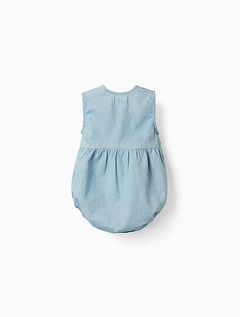 Barboteuse en jean en coton sans manches