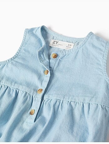 Barboteuse en jean en coton sans manches