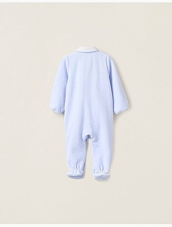 Barboteuse en Velours avec Détail Plissé