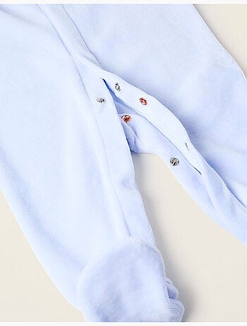 Barboteuse en Velours avec Détail Plissé