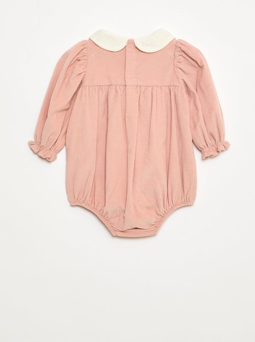 Barboteuse en velours - Kiabi