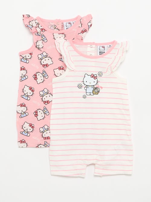 Barboteuse 'Hello Kitty' sans manches manches avec volants - Kiabi