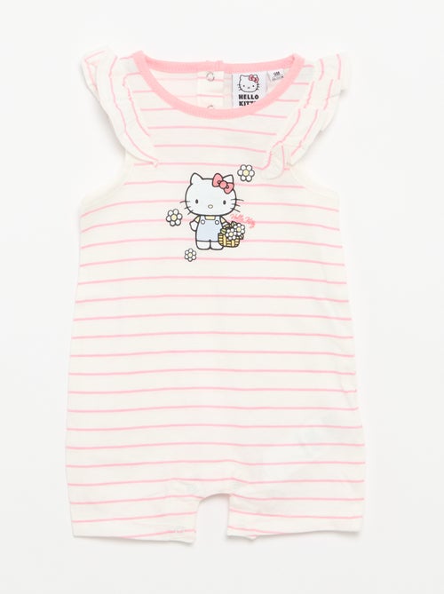 Barboteuse 'Hello Kitty' sans manches manches avec volants - Kiabi