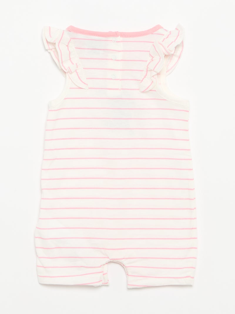 Barboteuse 'Hello Kitty' sans manches manches avec volants Rose - Kiabi