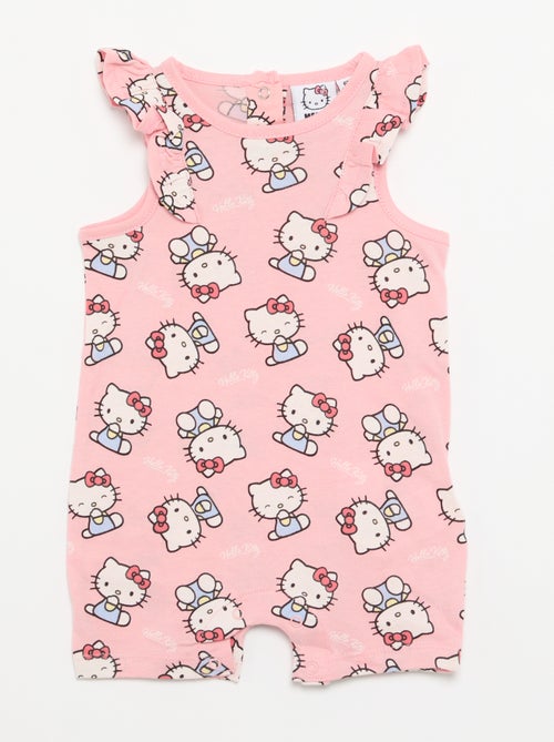 Barboteuse 'Hello Kitty' sans manches manches avec volants - Kiabi