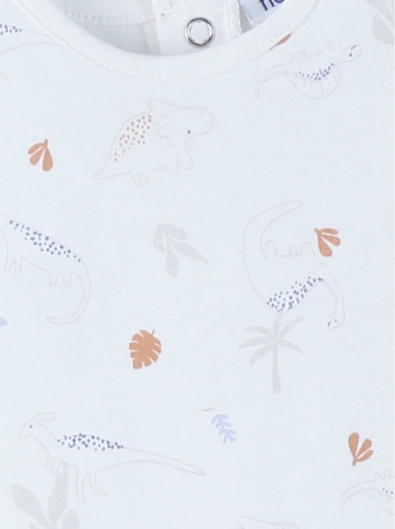 Barboteuse,, Jersey fantaisie Noukie's Blanc - Kiabi