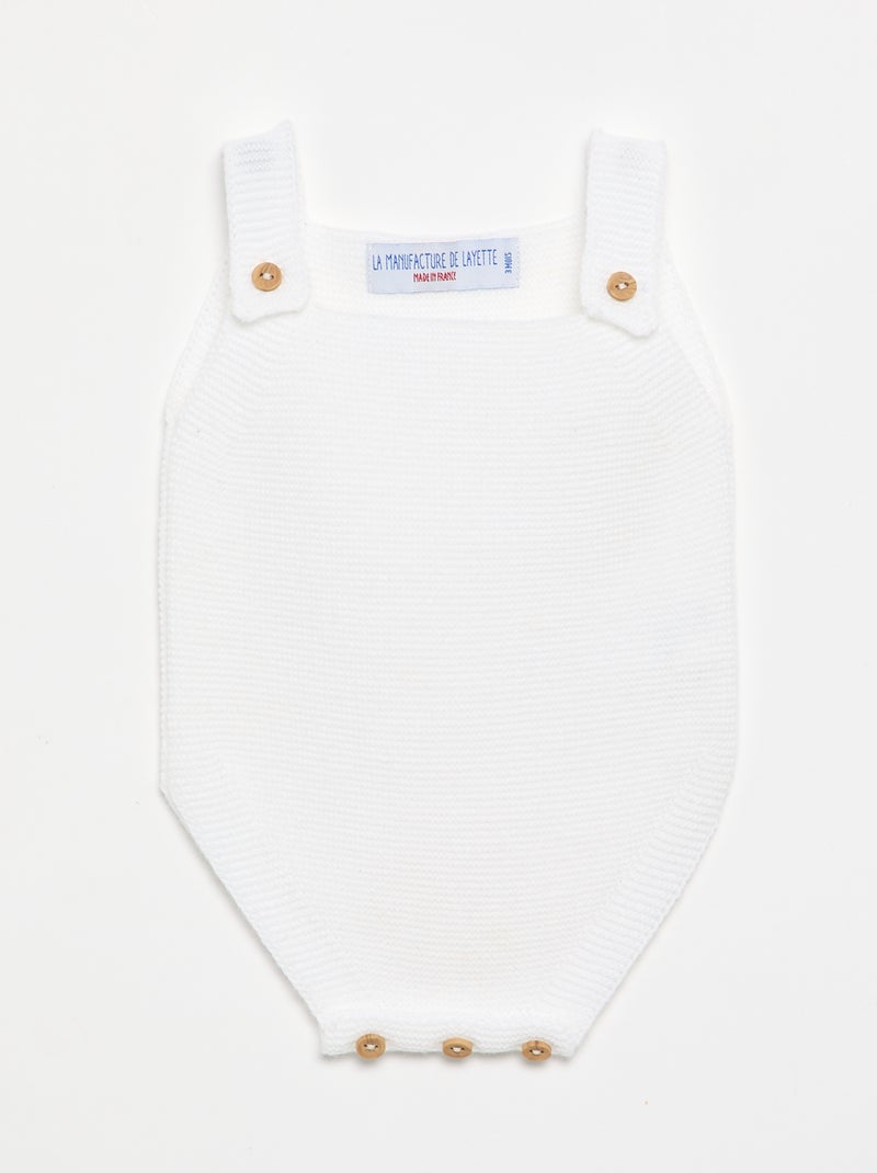 Barboteuse 'La manufacture de layette' Blanc - Kiabi
