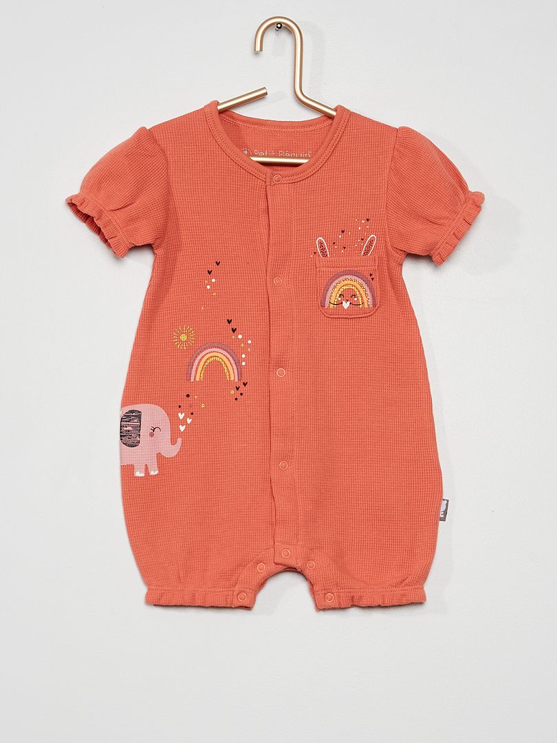 Barboteuse Bébé Vert Citron - Petit Béguin, Coton Élastique