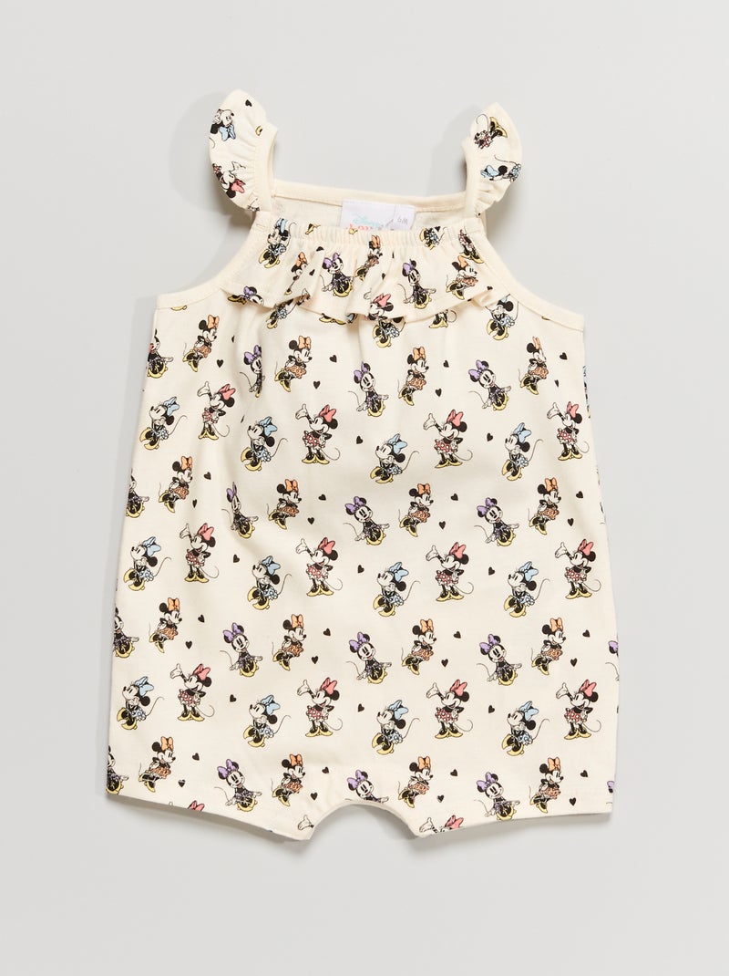 Barboteuse pur coton 'Disney' Blanc 'Minnie' - Kiabi