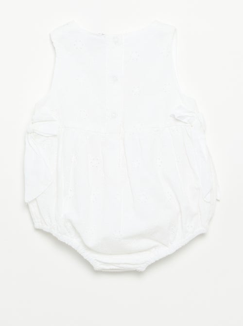 Barboteuse sans manches avec broderies - Kiabi