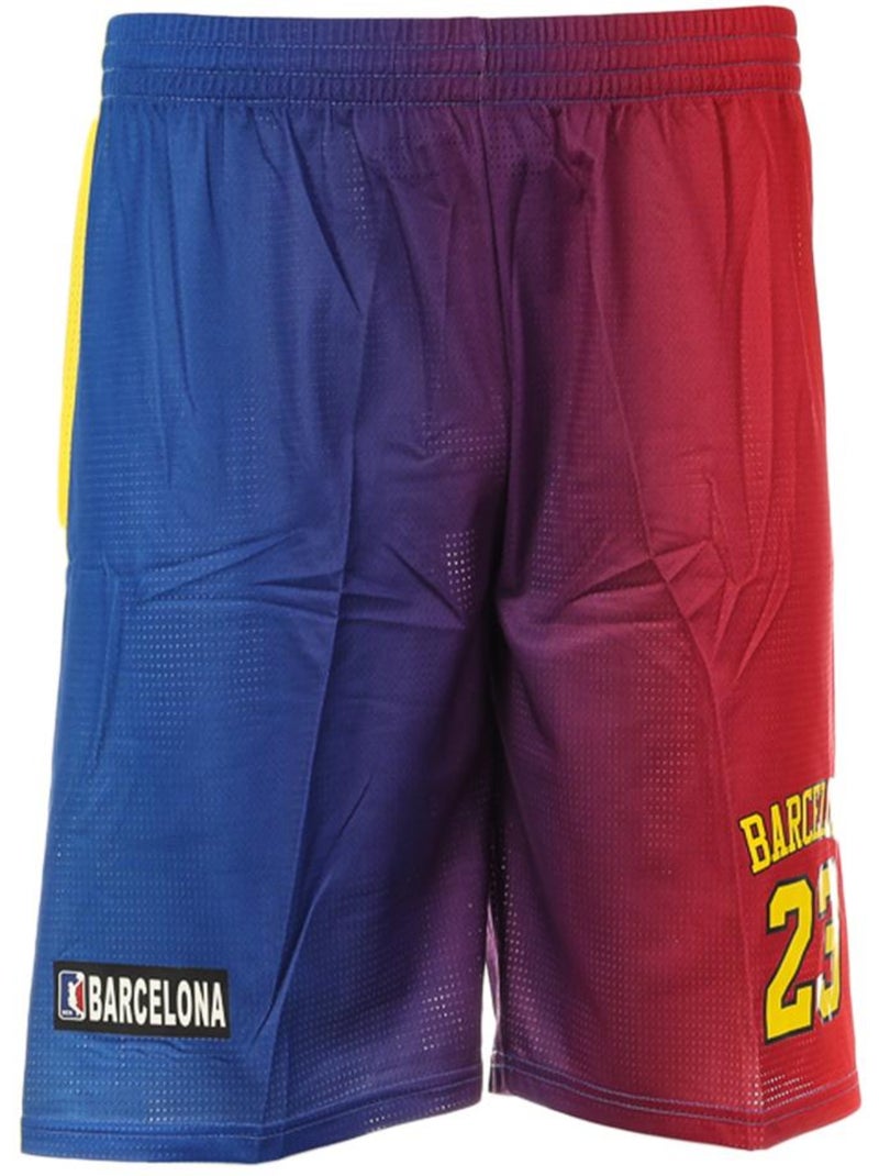 Barcelona Short de Basketball Sport Zone Homme 2023/2024 Rouge - Kiabi