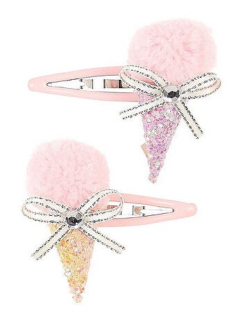 Barettes Damanja rose clair
