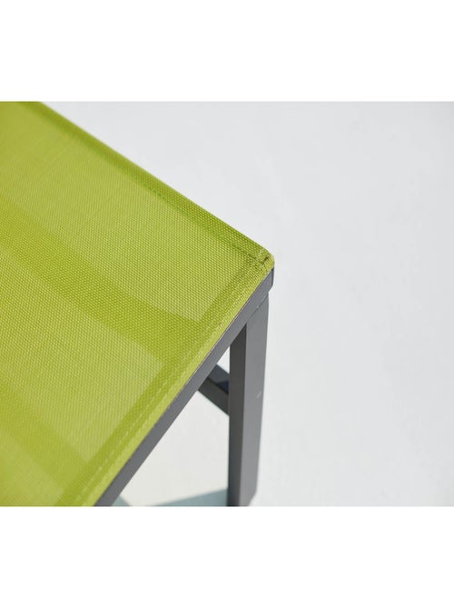 BARI Lot de 2 transats en aluminium gris foncé et vert - Kiabi